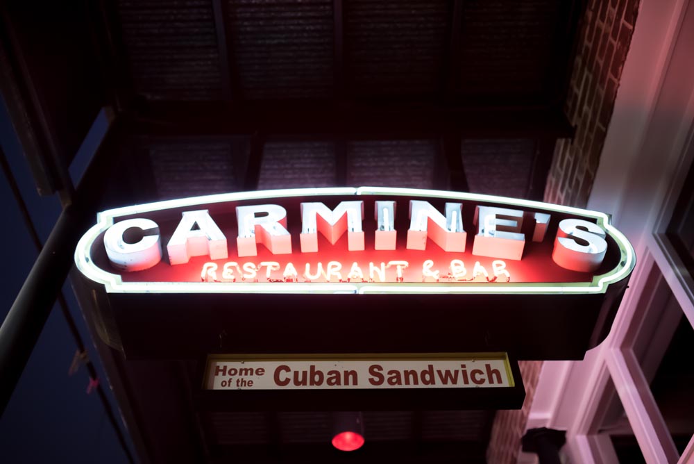 Carmine's sign